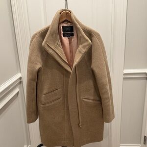 J. Crew Camel Trench Coat with Pink Lining